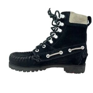Sebago Six Degrees Womens Size 5 Black Suede‎ Lace Up Urban Ankle Boots